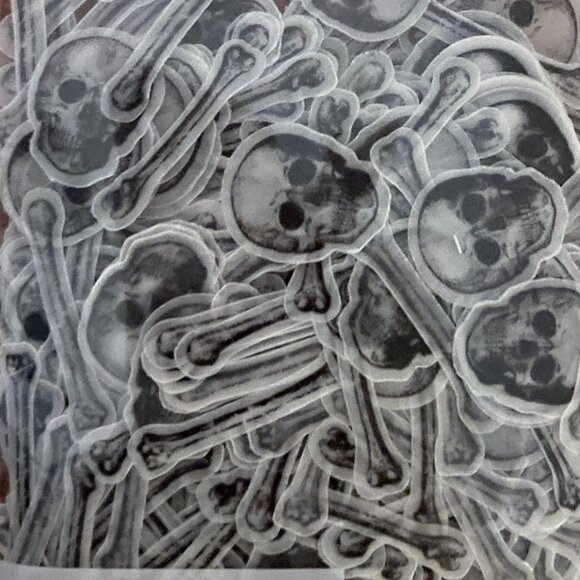 ⭐️ $10 - MARTHA STEWART HOLIDAYS CRAFT HALLOWEEN SKULL BONE CONFETTI - RARE - Picture 2 of 5